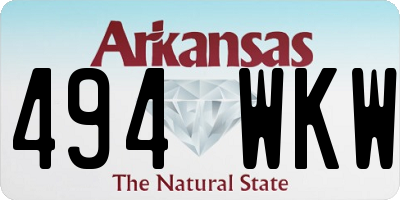 AR license plate 494WKW