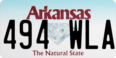 AR license plate 494WLA