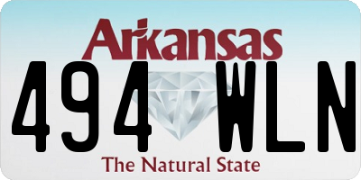 AR license plate 494WLN