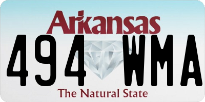 AR license plate 494WMA
