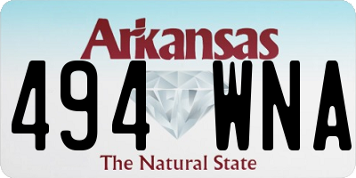 AR license plate 494WNA