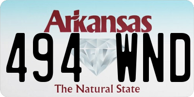 AR license plate 494WND