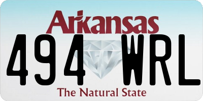 AR license plate 494WRL
