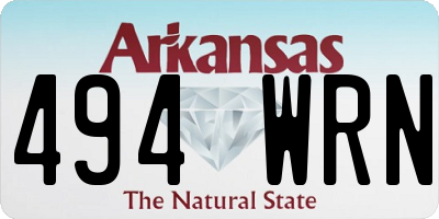AR license plate 494WRN