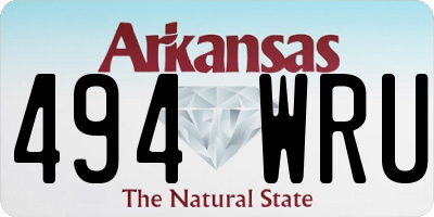 AR license plate 494WRU