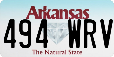 AR license plate 494WRV