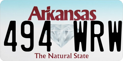 AR license plate 494WRW