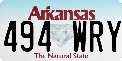 AR license plate 494WRY