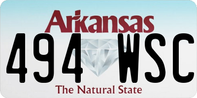 AR license plate 494WSC