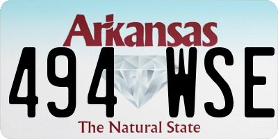 AR license plate 494WSE
