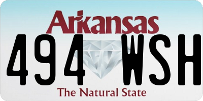 AR license plate 494WSH