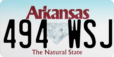 AR license plate 494WSJ