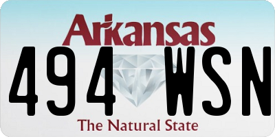 AR license plate 494WSN