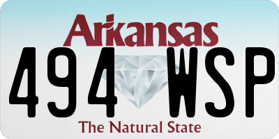 AR license plate 494WSP