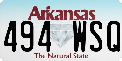 AR license plate 494WSQ