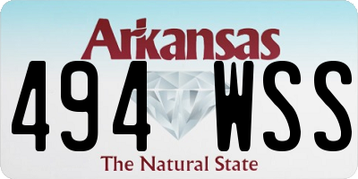 AR license plate 494WSS