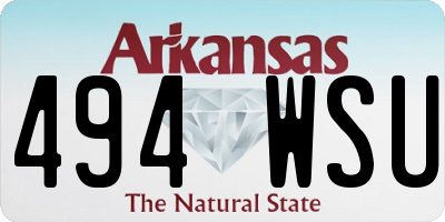 AR license plate 494WSU