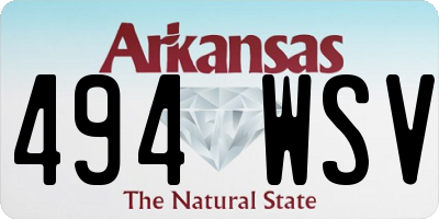 AR license plate 494WSV