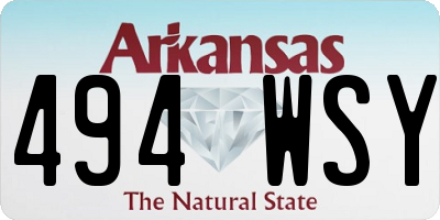 AR license plate 494WSY