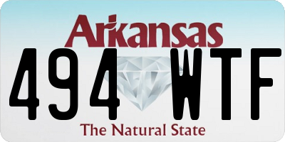 AR license plate 494WTF