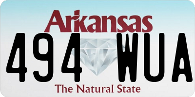 AR license plate 494WUA
