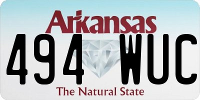 AR license plate 494WUC
