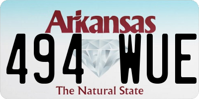 AR license plate 494WUE
