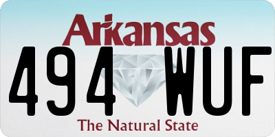 AR license plate 494WUF