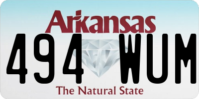 AR license plate 494WUM