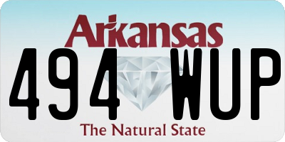 AR license plate 494WUP
