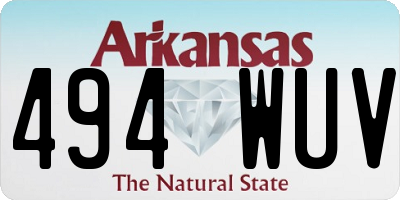 AR license plate 494WUV