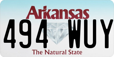 AR license plate 494WUY