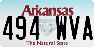 AR license plate 494WVA
