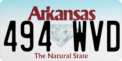 AR license plate 494WVD