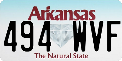 AR license plate 494WVF