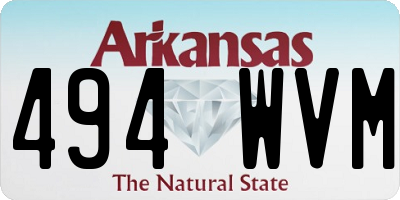 AR license plate 494WVM
