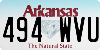 AR license plate 494WVU