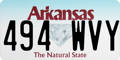 AR license plate 494WVY