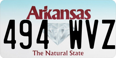 AR license plate 494WVZ