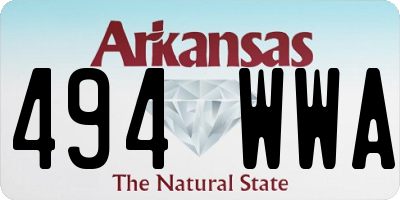 AR license plate 494WWA