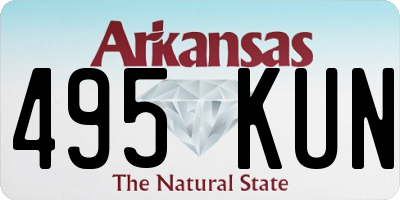 AR license plate 495KUN