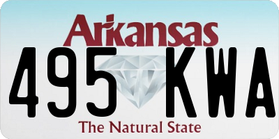 AR license plate 495KWA