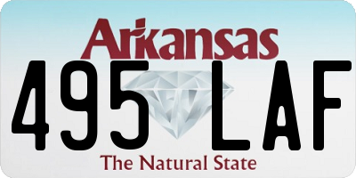 AR license plate 495LAF