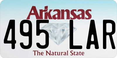 AR license plate 495LAR