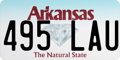 AR license plate 495LAU
