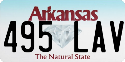 AR license plate 495LAV
