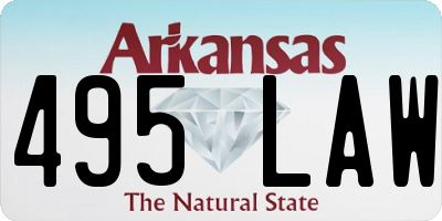 AR license plate 495LAW