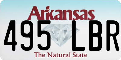 AR license plate 495LBR