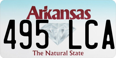 AR license plate 495LCA