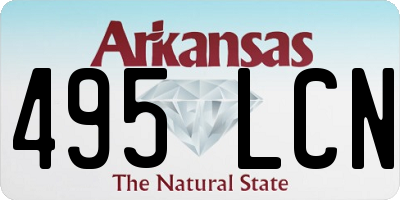 AR license plate 495LCN